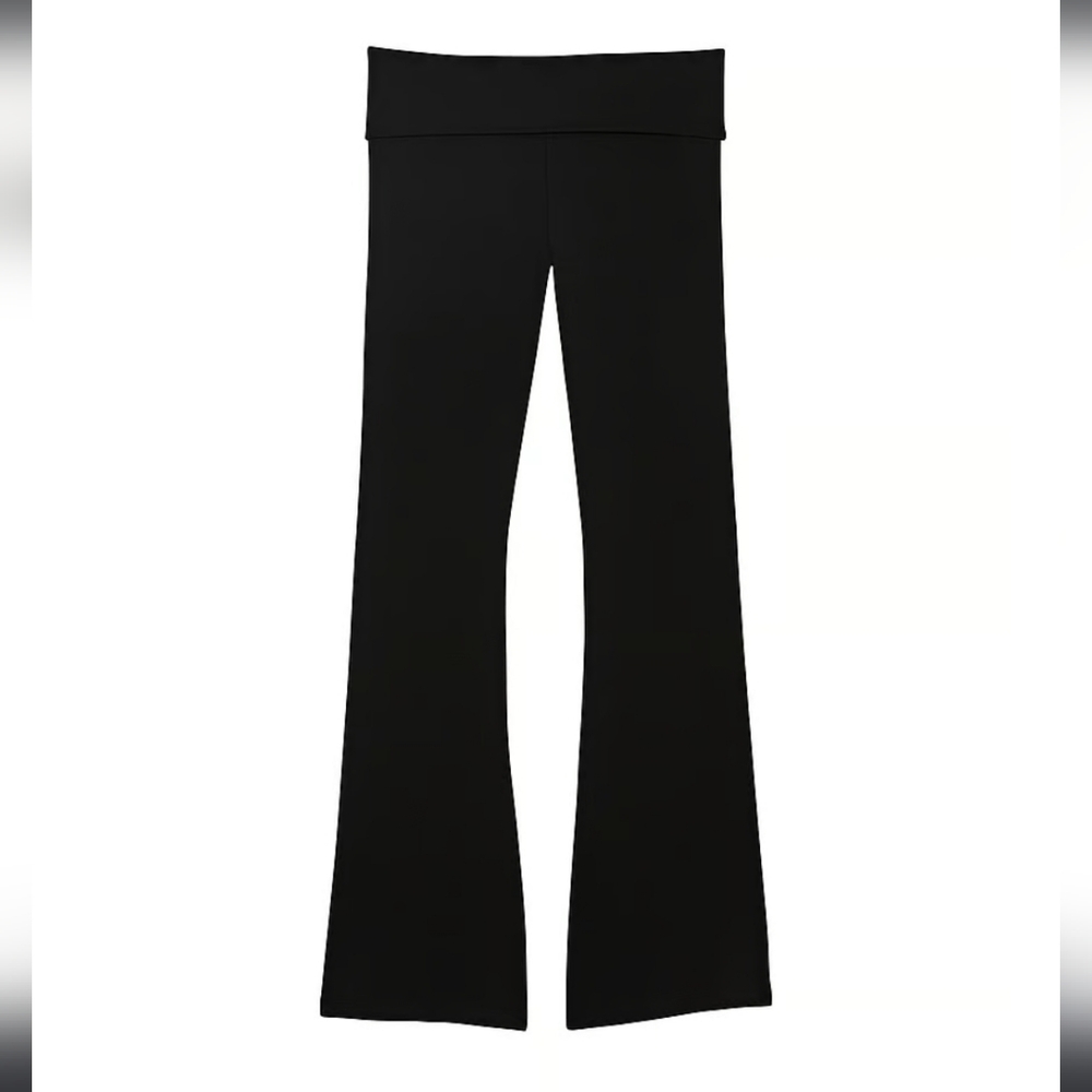 NWOT VS Pink Fold Over Flare Leggings - Picture 3 of 3